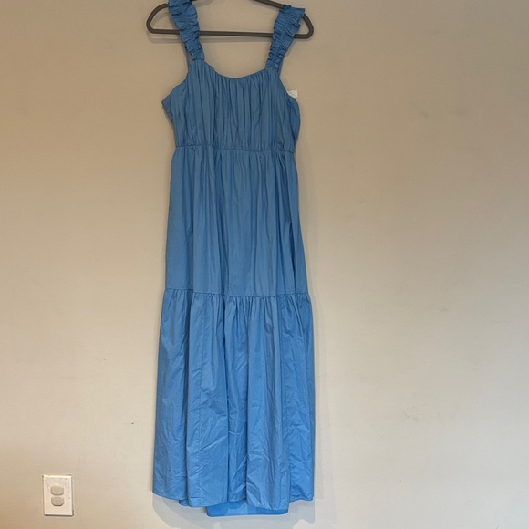 Abercrombie and fitch XL Light Blue Ruched Strap Maxi Dress - Picture 4 of 16